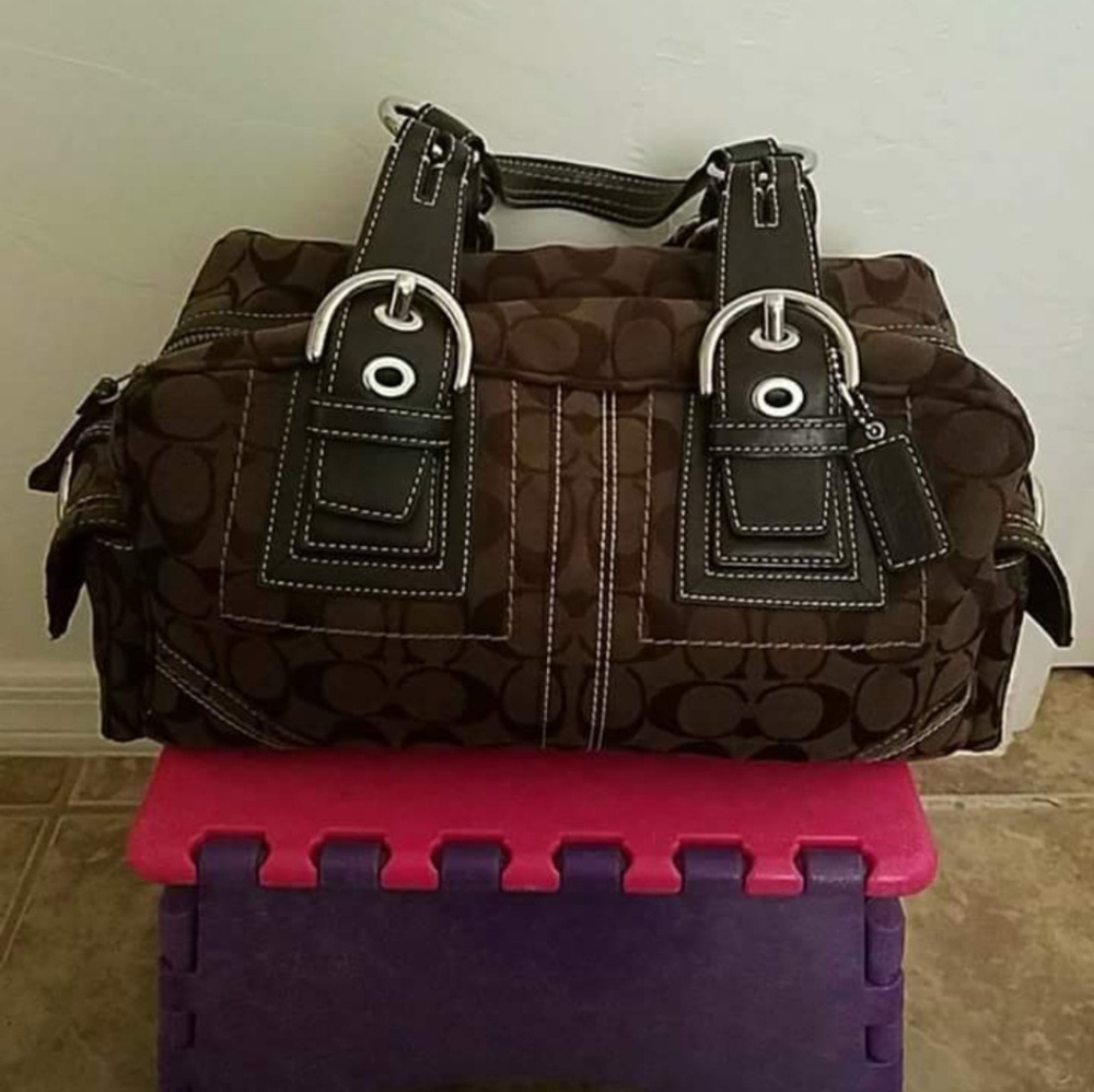 Brown coach purse